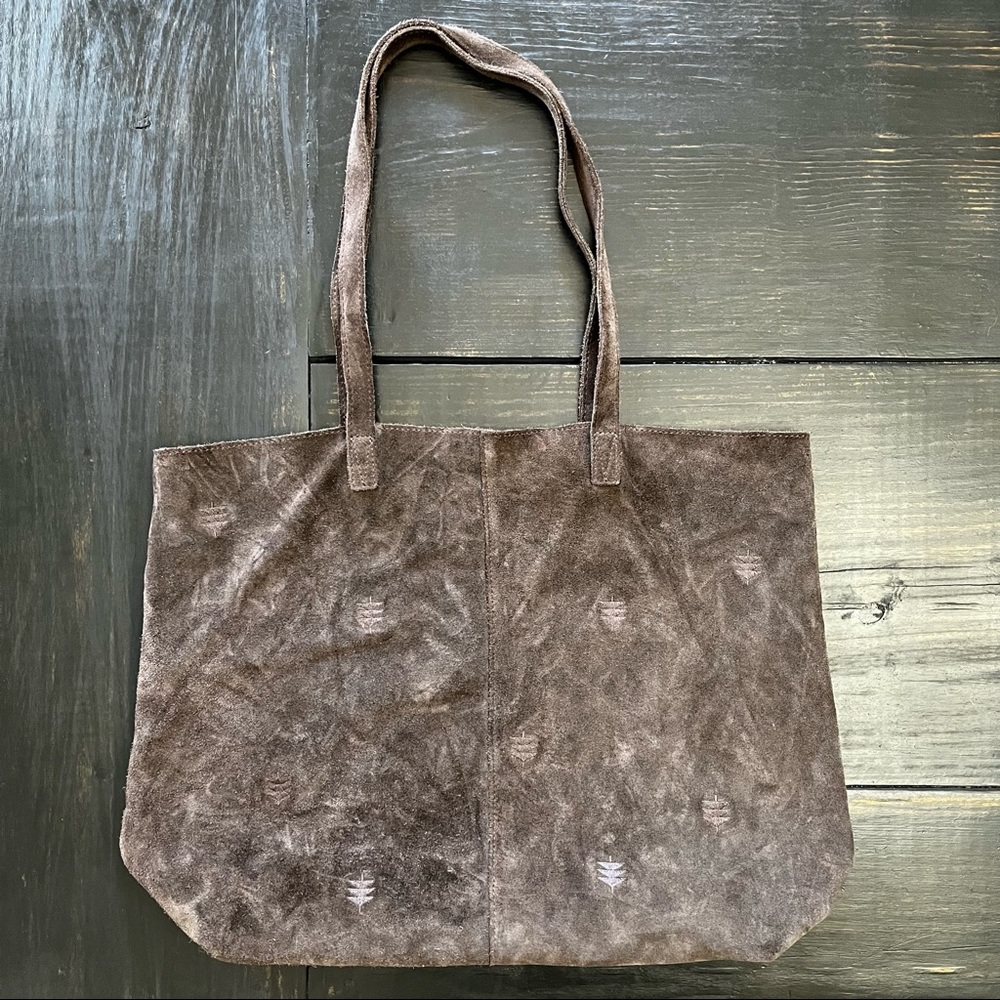 Tom’s Brown Cosmopolitan Soft Suede Tote Bag